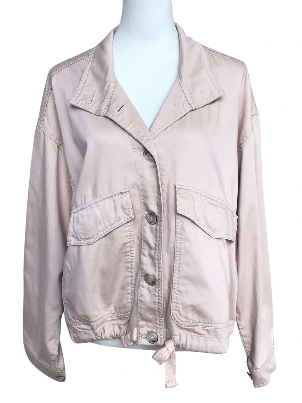 Madewell Beachmont Button Up Jacket IN Avalon Pink NEW